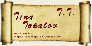 Tina Topalov vizit kartica